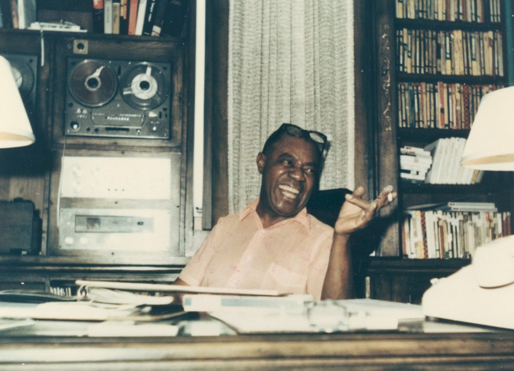 Louiat his house in queens